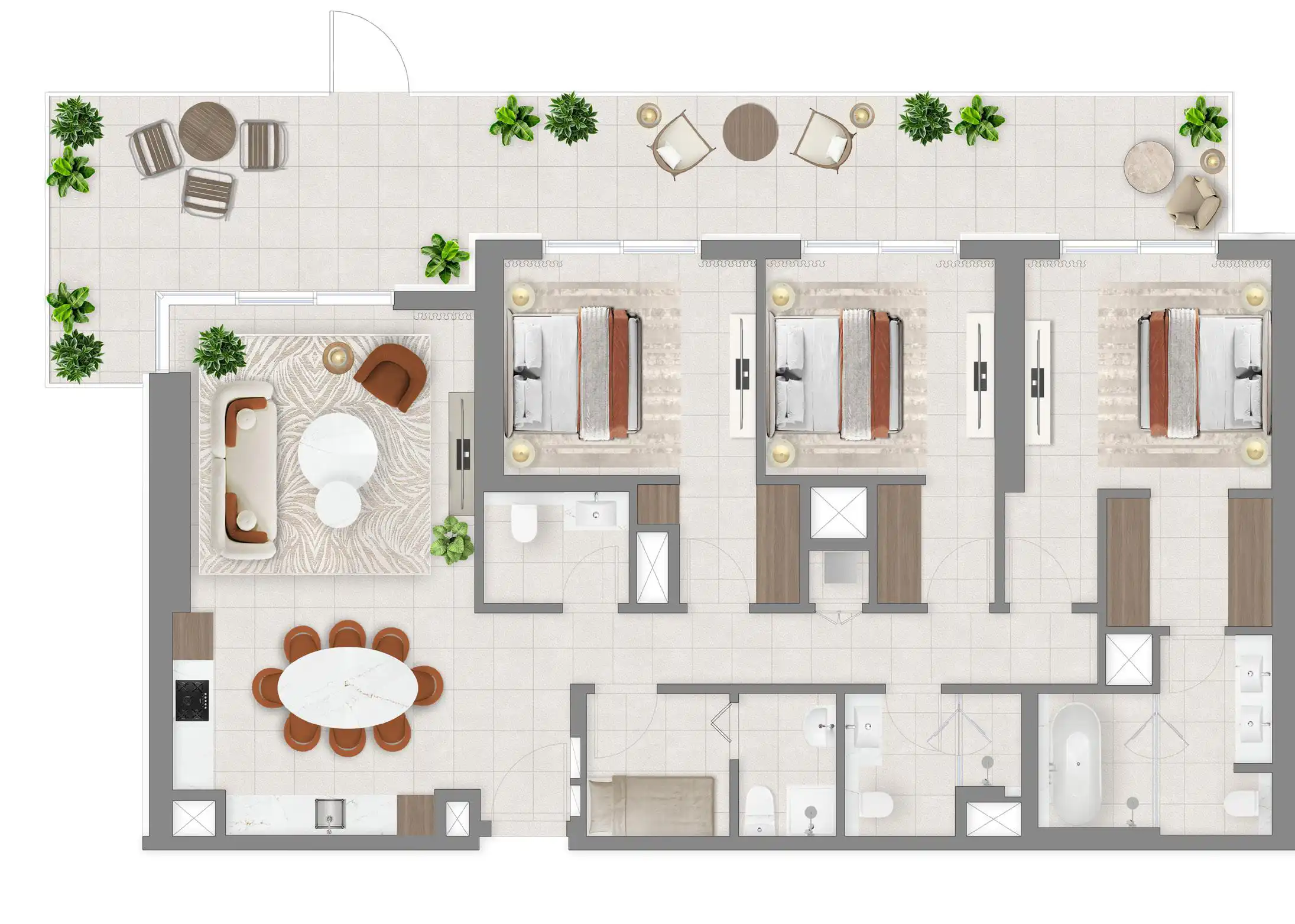 Floor Plans of Emaar Vida Residences Hillside