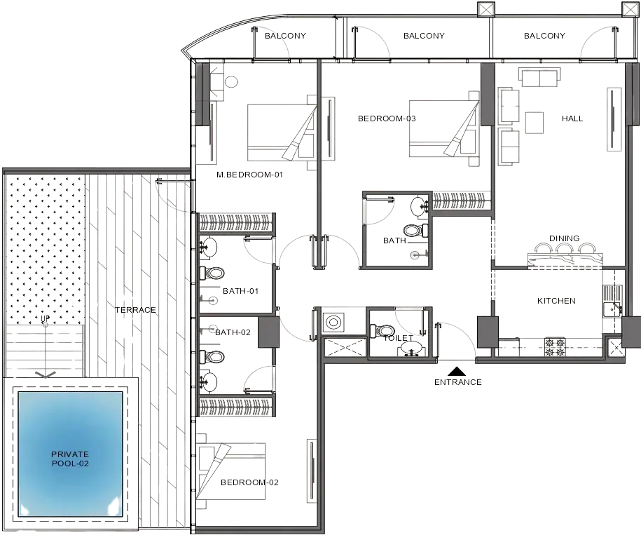 Floor Plans for Vento Tower in Dubai