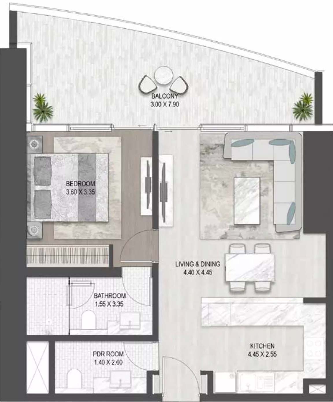 Floor Plans of DAMAC The Sapphire