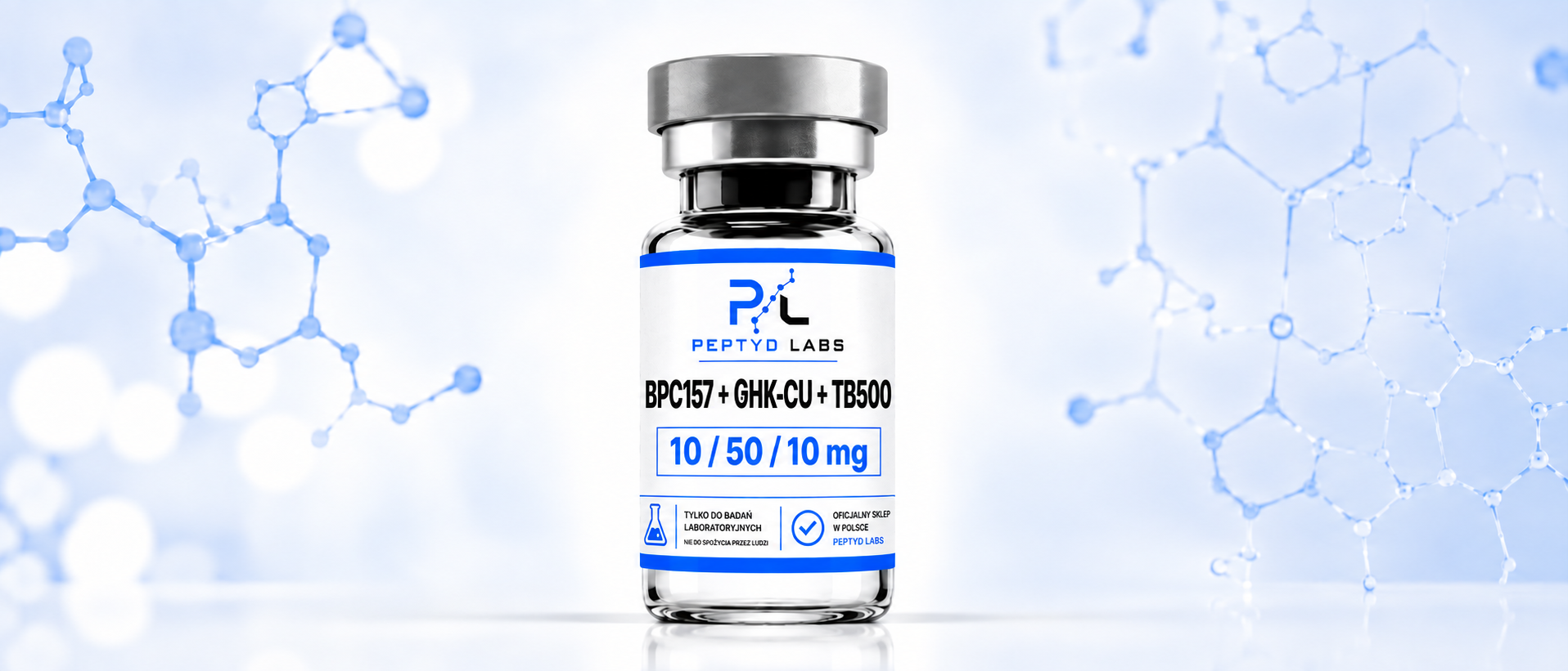 BPC-157 10 mg + GHK-Cu 50 mg + TB-500 10 mg