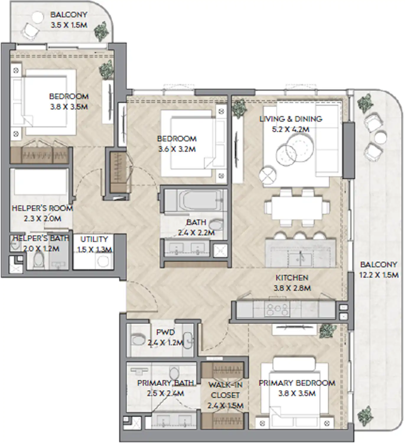 Планировки Nura by RAK Properties