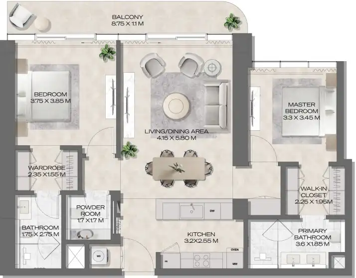 Floor Plans of Deyaar DWTN Residences