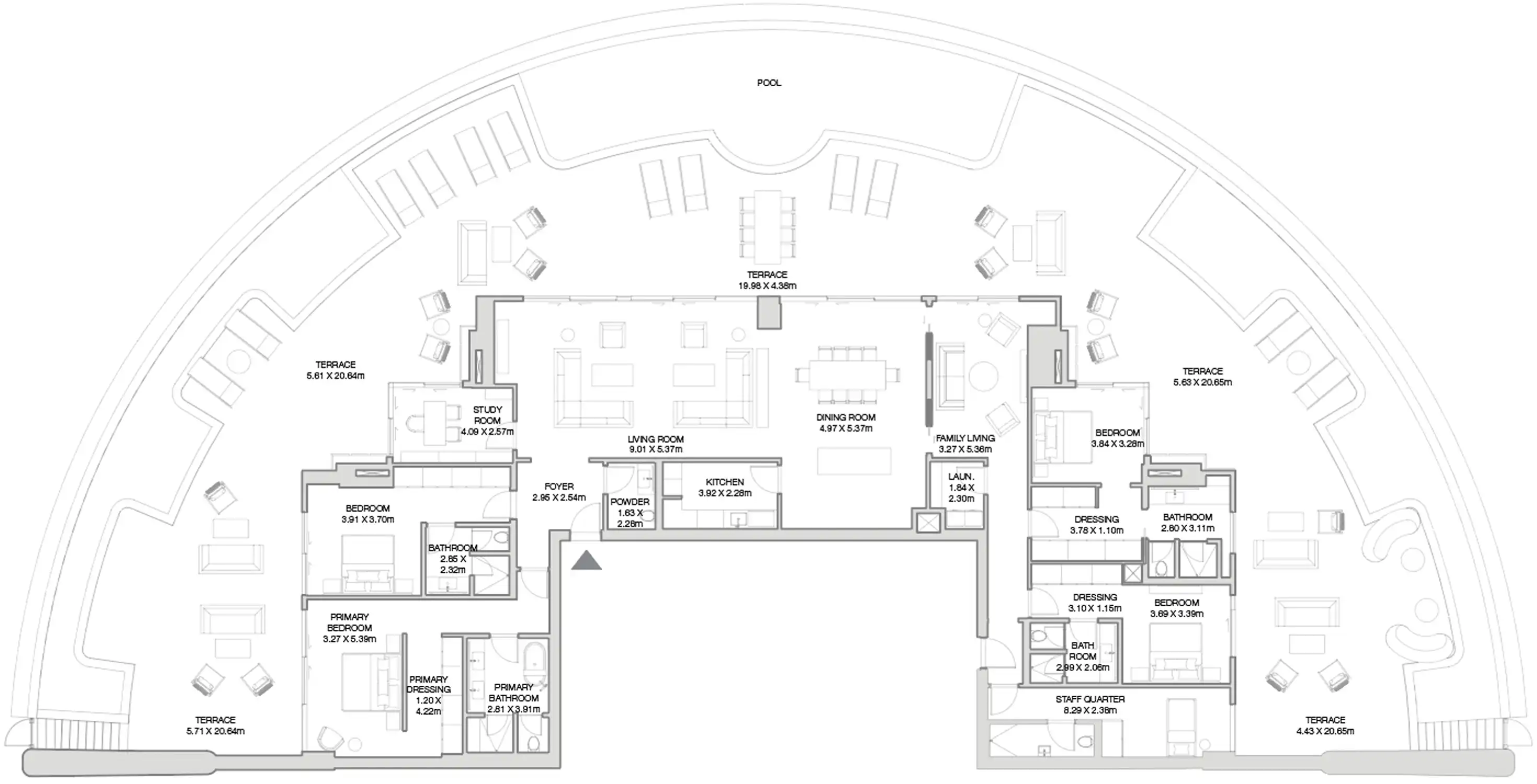 Floor Plans for The Residences at The Dubai Beach EDITION in Dubai