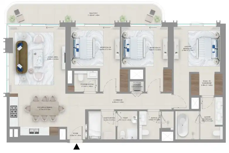 Floor Plans for Emaar Baystar by Vida in Dubai