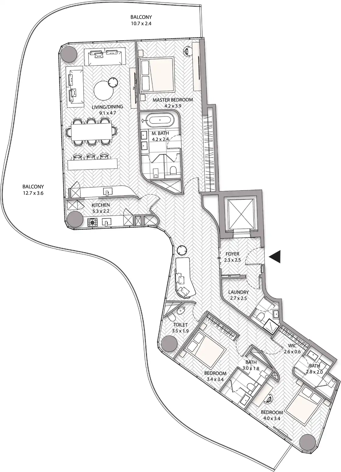 Floor Plans for SAAS Heights in Abu Dhabi