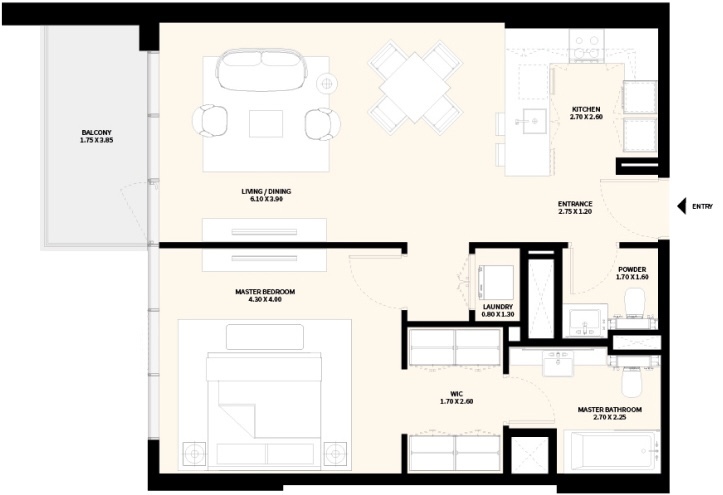 Планировки Nakheel Naya 3 at District One