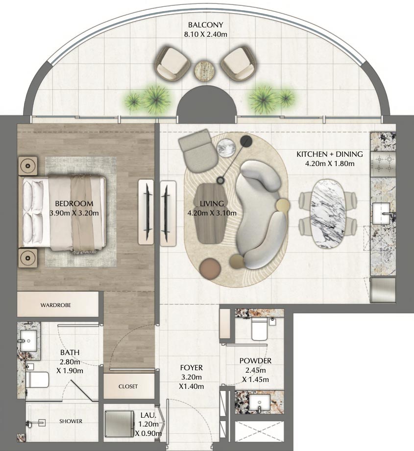 Floor Plans of One Residence Downtown Dubai