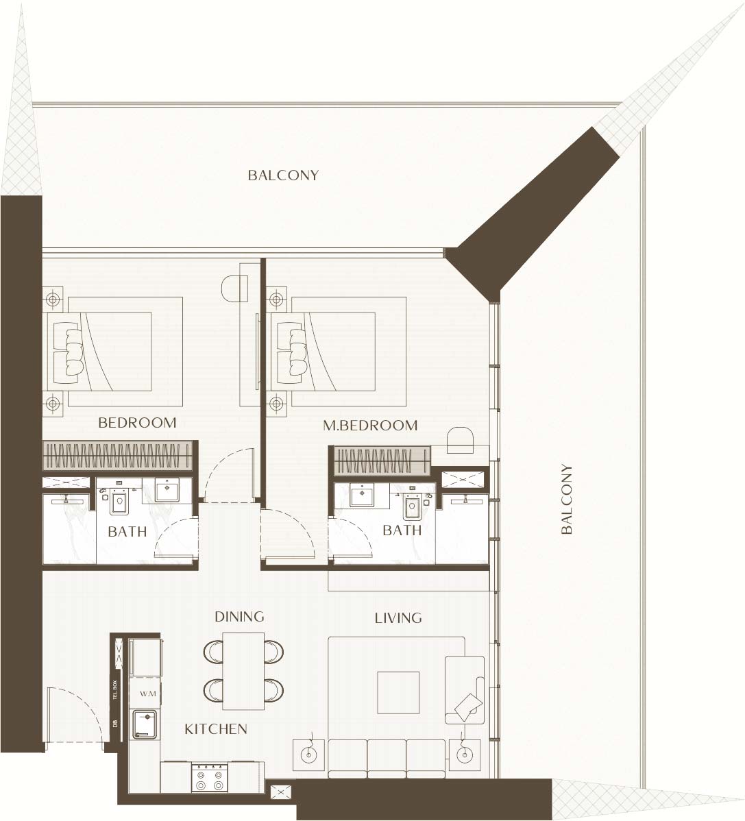 Floor Plans of One by Binghatti