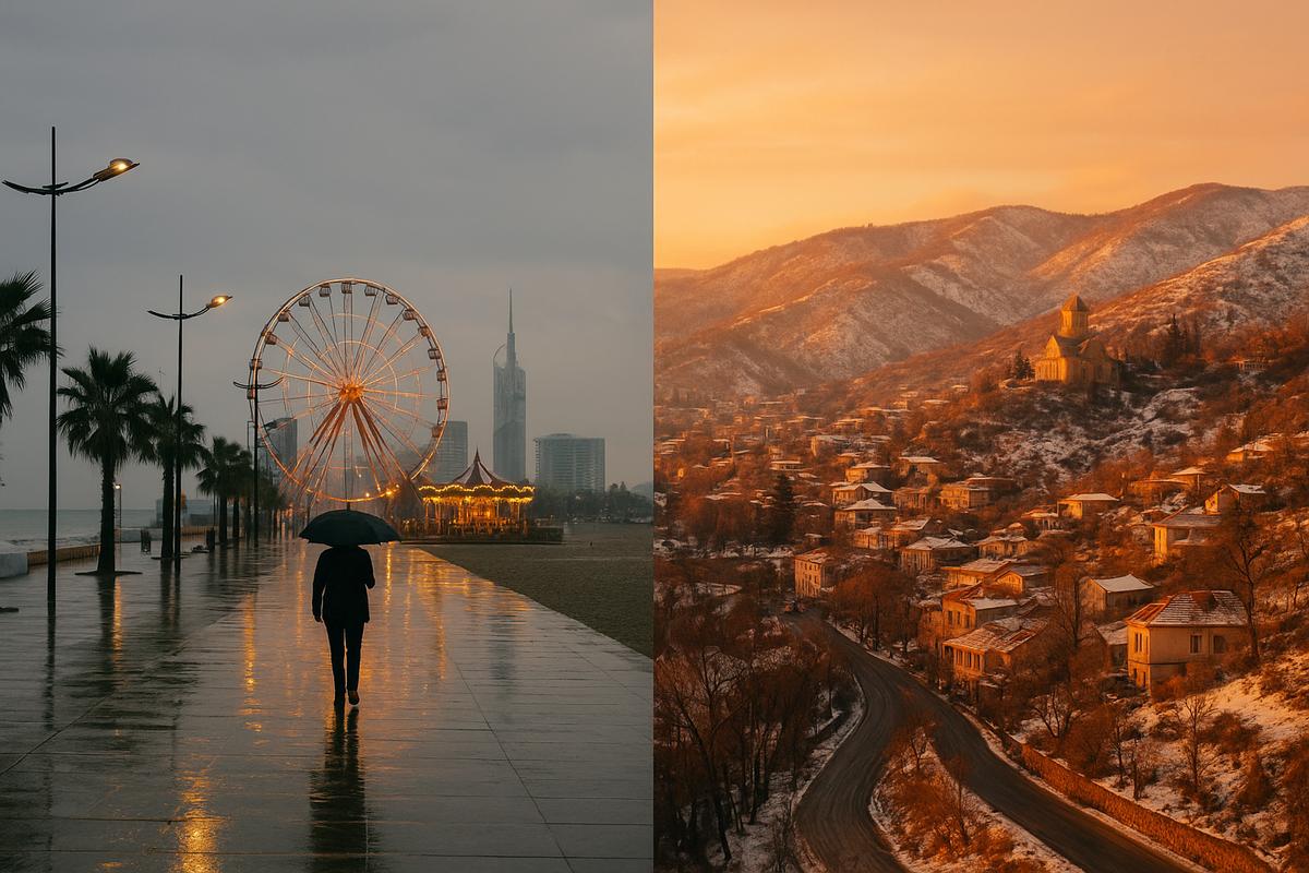 Батуми vs Тбилиси: климат и комфорт зимой — практичный разбор — на примерах Батуми и Тбилиси зимой: виды городов