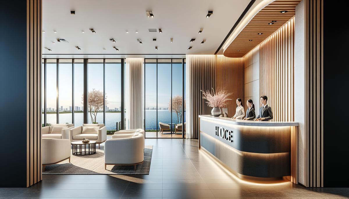 Инвестиции в апартаменты под управлением отелей в Грузии Апартаменты отеля с видом на море: интерьер и ресепшен