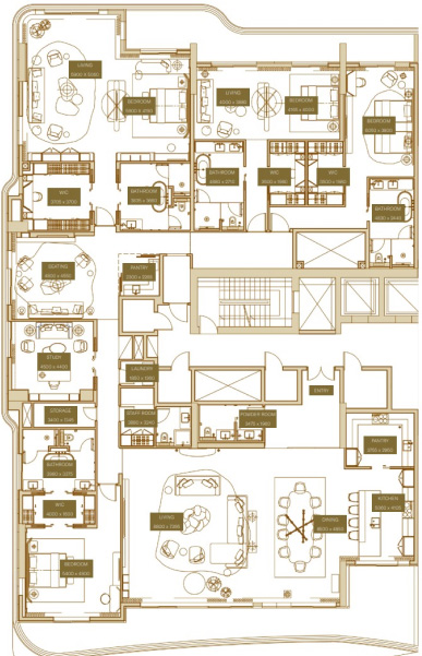 Floor Plans of Sofitel Residences Dubai Downtown