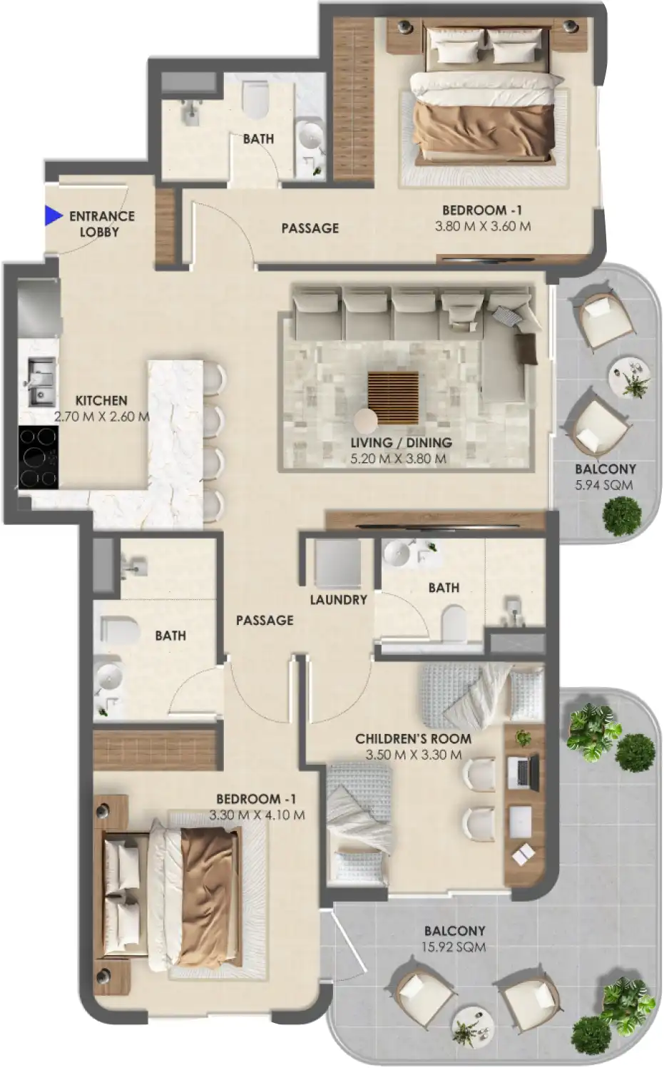 Floor Plans for Vivida Residences in Dubai