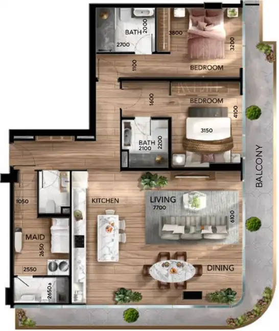 Floor Plans for Radiant Atrium in Abu Dhabi