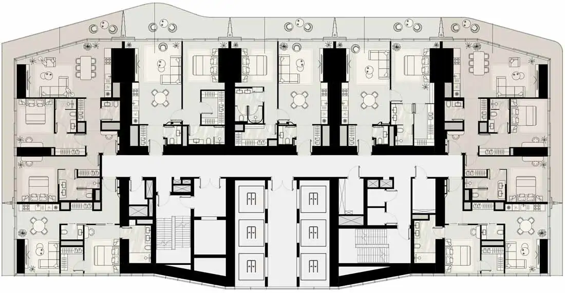 Floor Plans for MERED Iconic Tower in Dubai