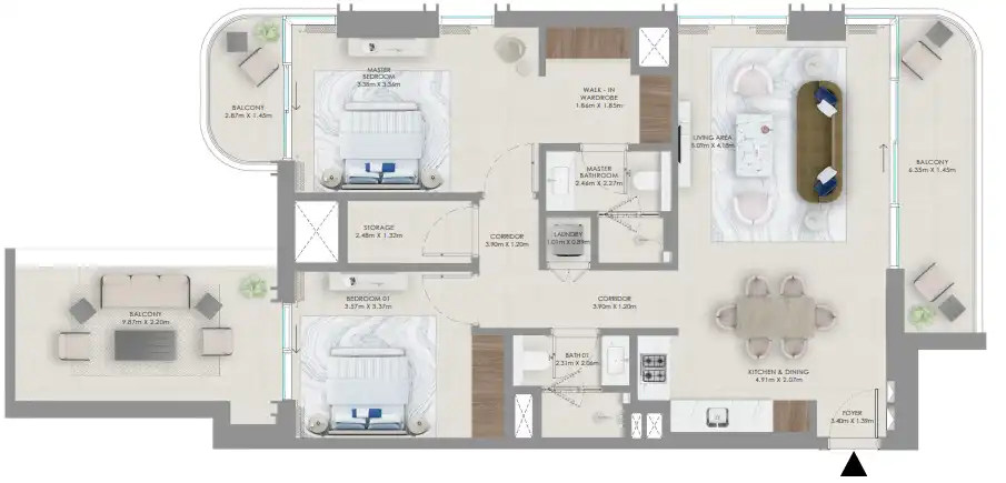 Floor Plans for Emaar Baystar by Vida in Dubai