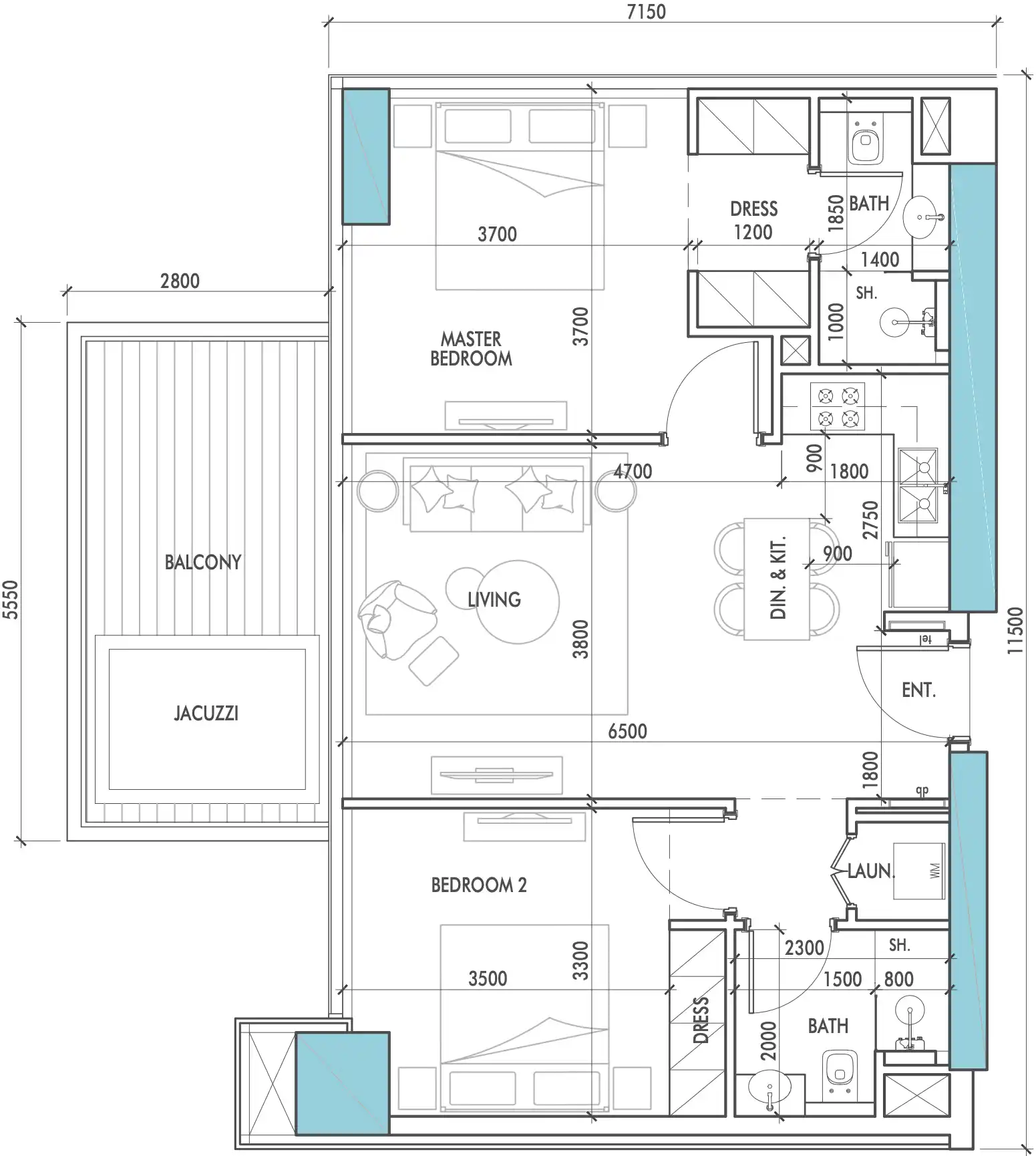 Floor Plans of The Waterway by Prestige One