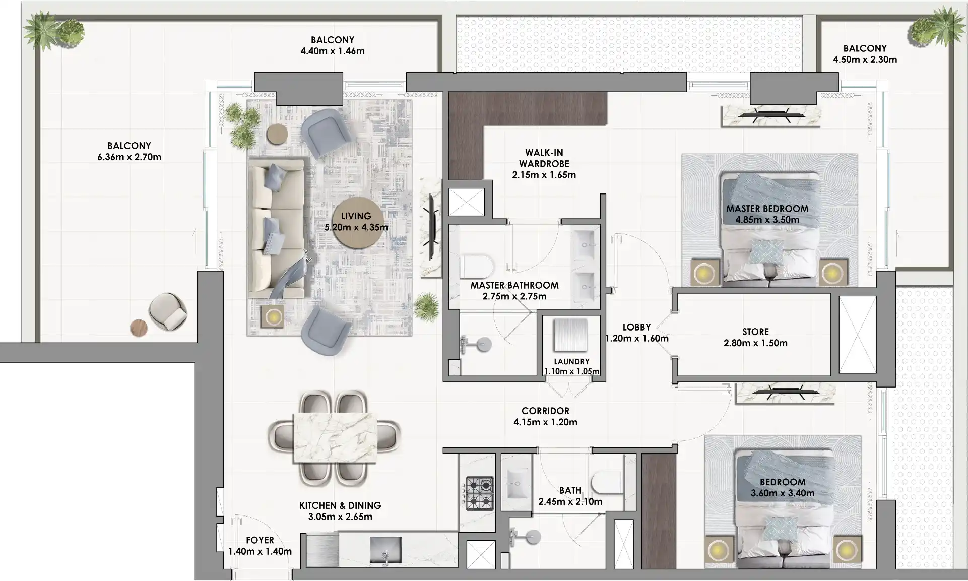 Floor Plans for Emaar South Golf Dale in Dubai