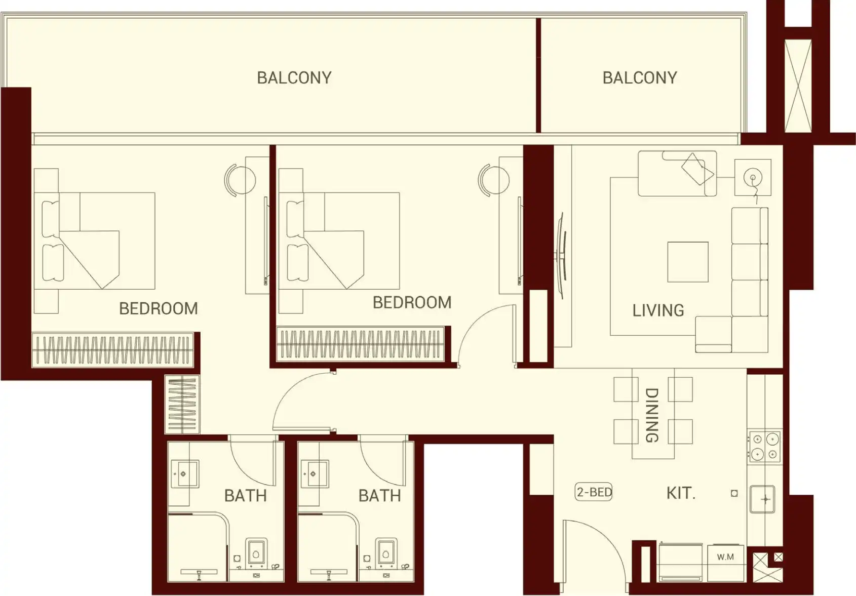 Floor Plans for Binghatti Ruby in Dubai