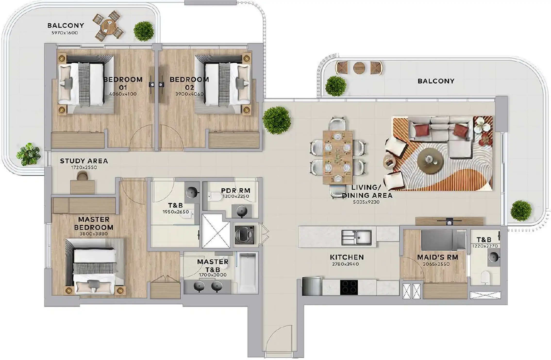 Планировка Aldar Yas Living