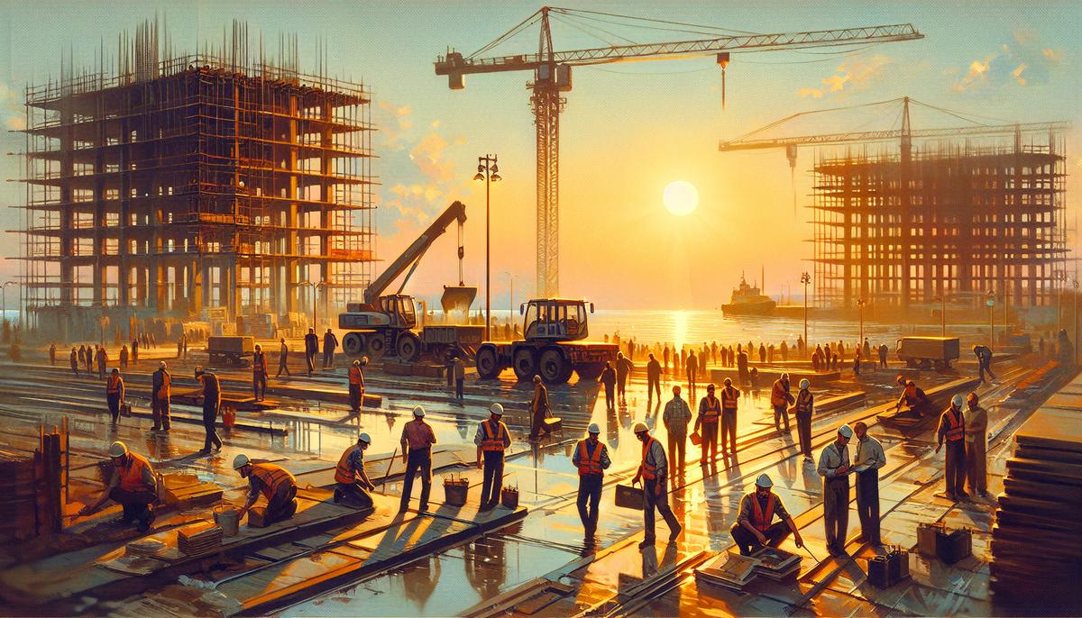 Инвестиции в строительство в Батуми: практическое руководство Панорама Батуми с новостройками и строительными кранами