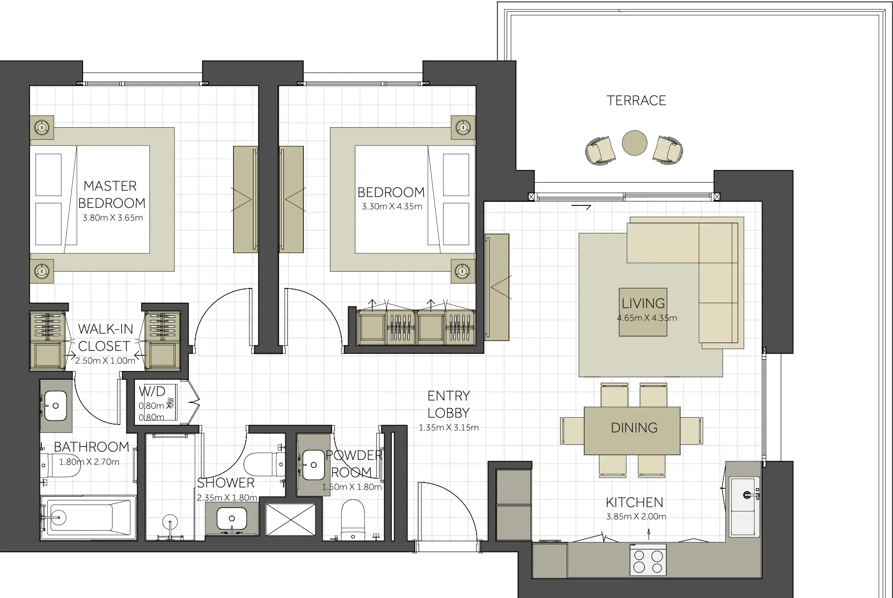 Floor Plans for Eagle Hills Layla Residences in Sharjah