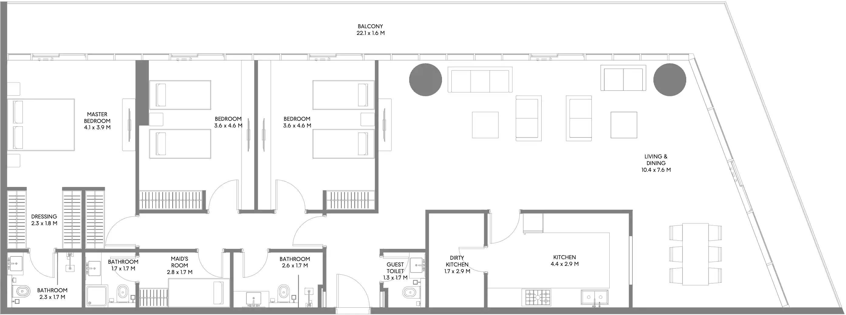 Floor Plans for Arada The Gate 3 in Sharjah