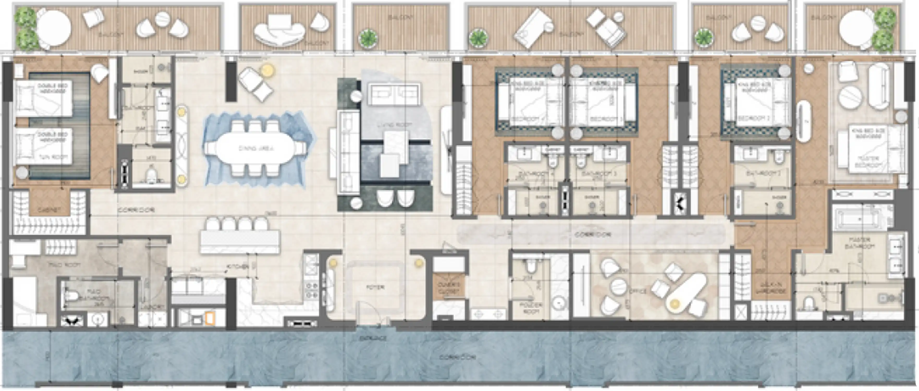 Планировка Nasim Al Bahr Residences Luxury Collection