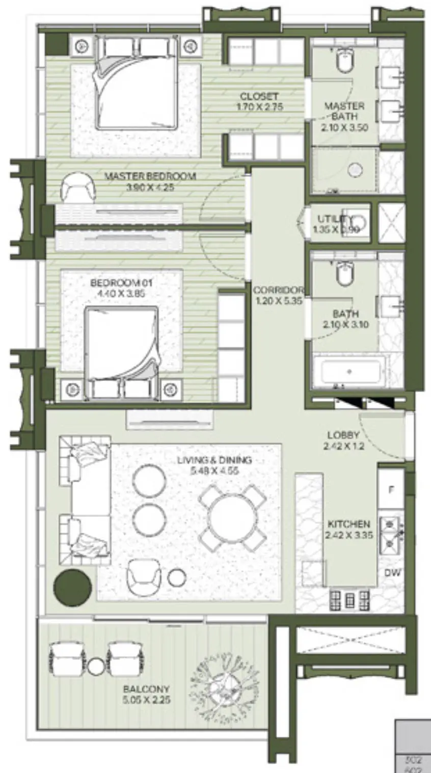 Floor Plans for Meraas Central Park Plaza at City Walk Dubai in Dubai