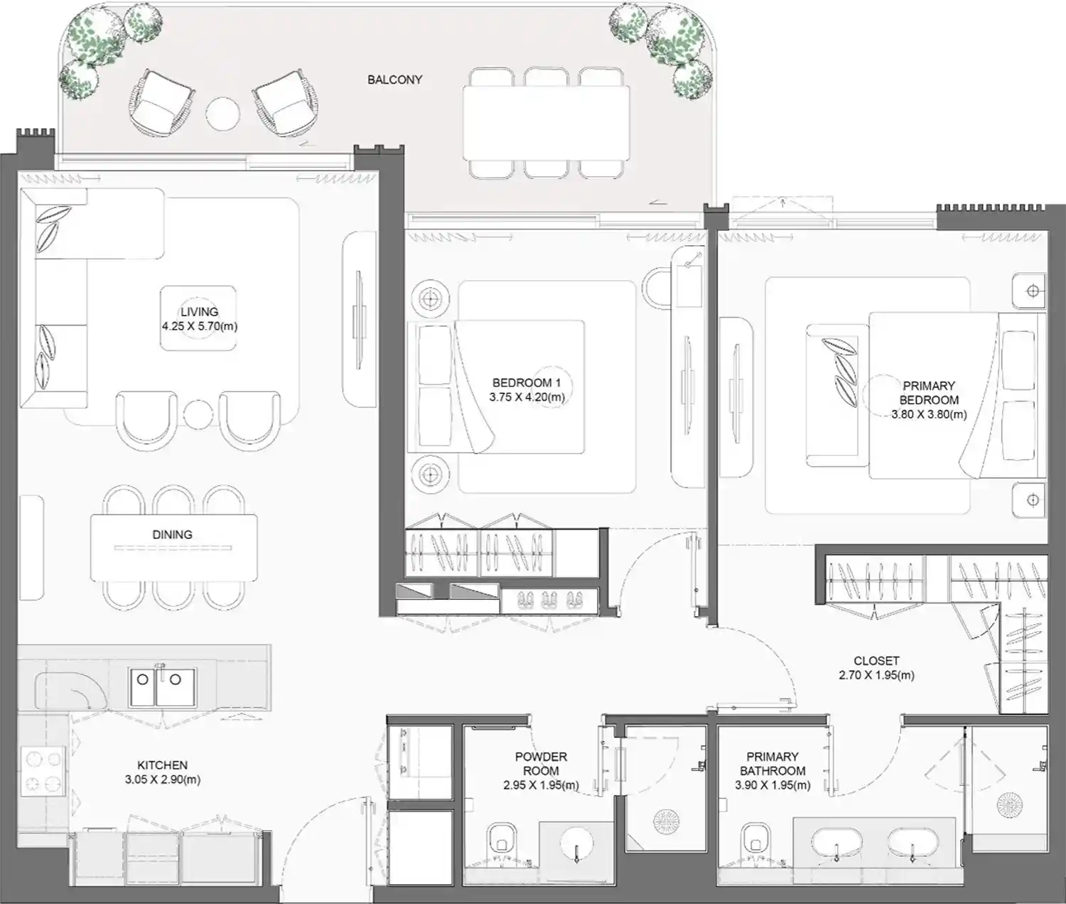 Floor Plans of Nakheel Bay Grove Residences