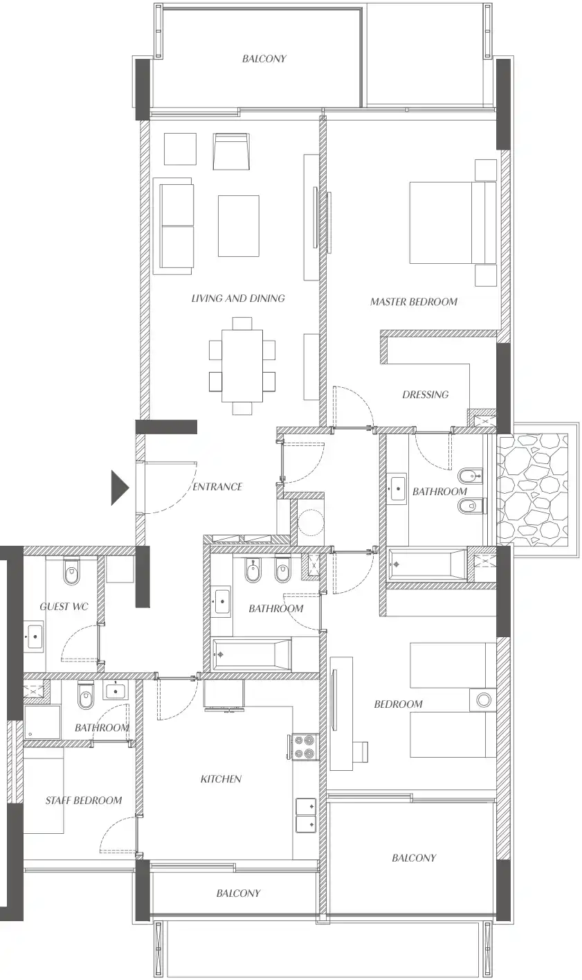 Floor Plans for Sealine Residence in Ajman