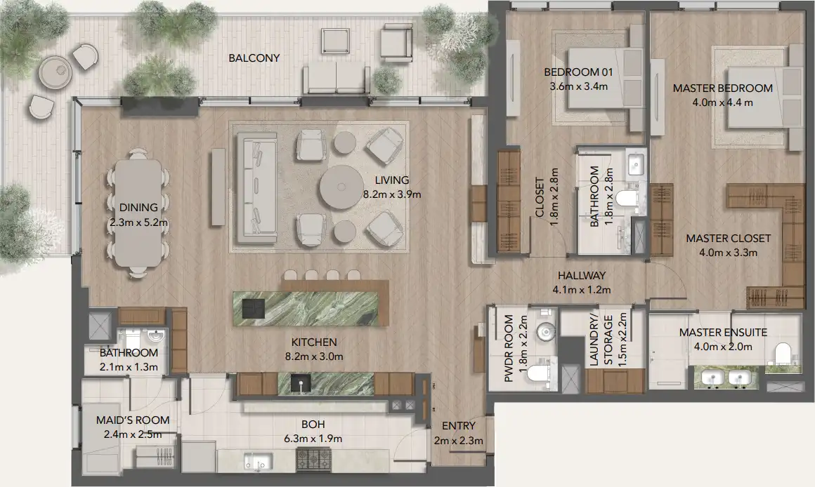 Floor Plans of Maravelle Residences at Ghaf Woods