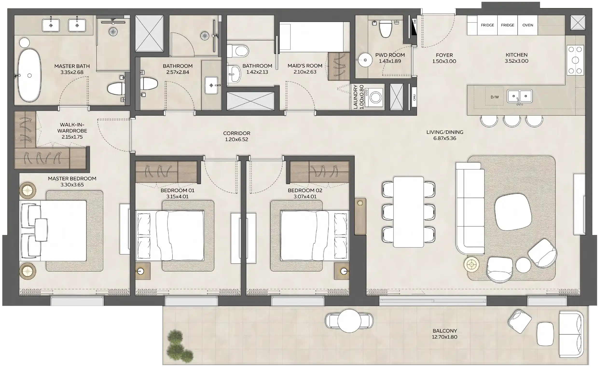 Floor Plans for Expo Valley Views at Expo City Dubai in Dubai