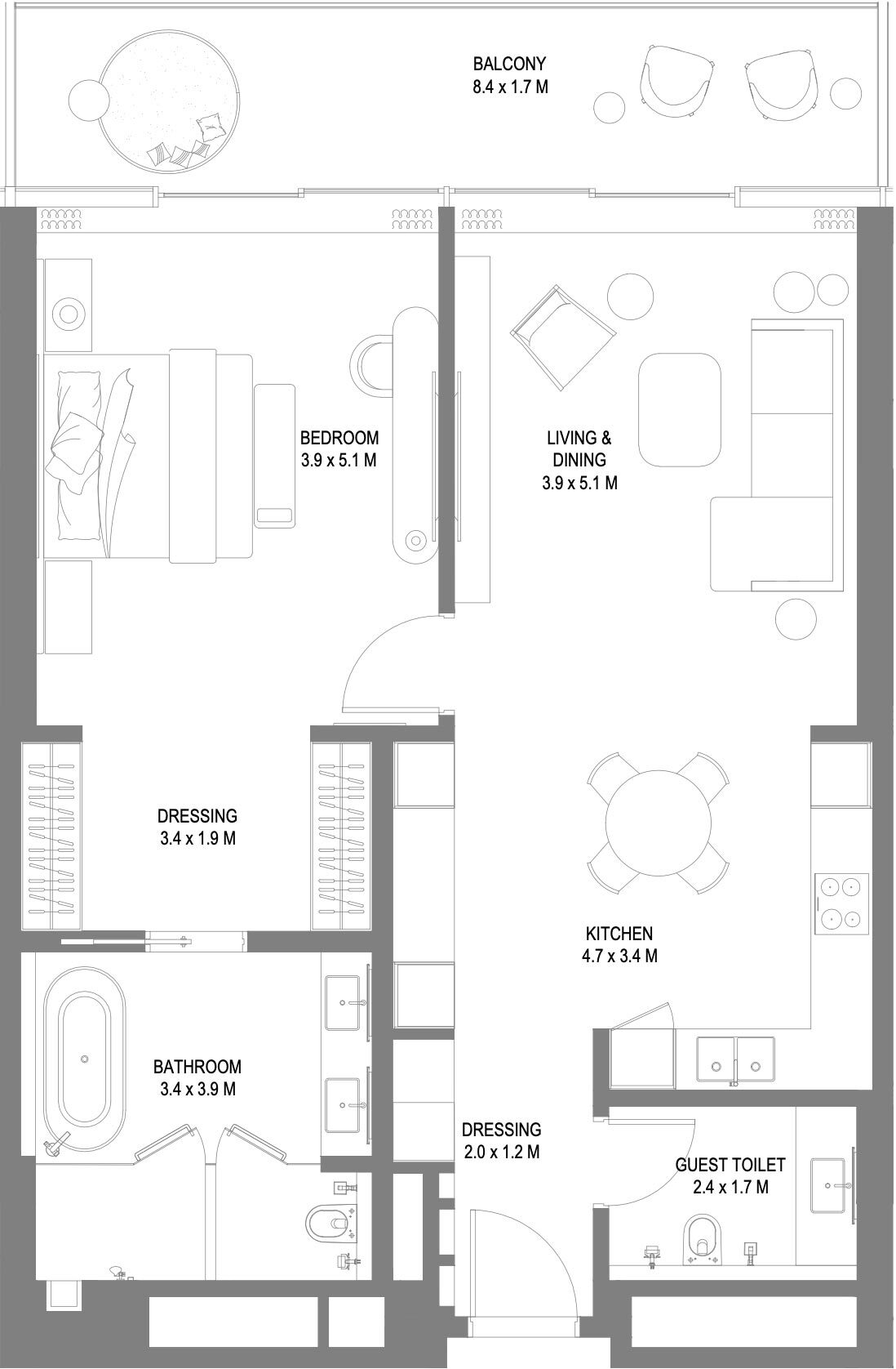 Floor Plans of Anantara Sharjah Residences by Arada