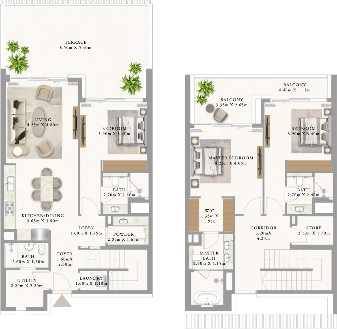 Floor Plans for Emaar Address Residences Al Marjan Island in Ras Al Khaimah