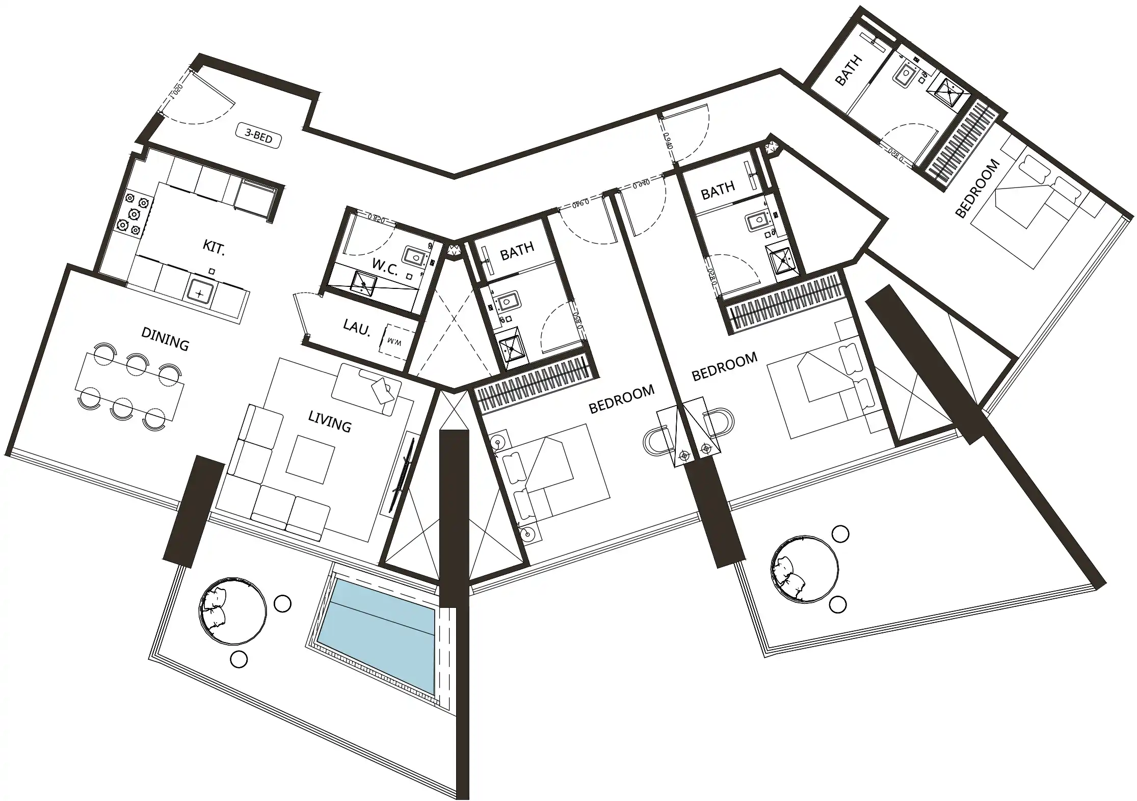 Floor Plans of Binghatti Grove