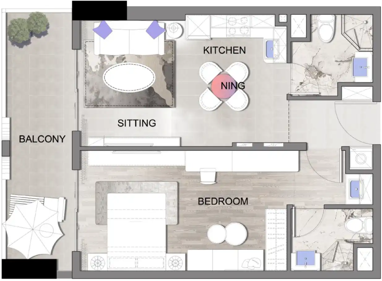 Floor Plans for Listone Residence in Dubai