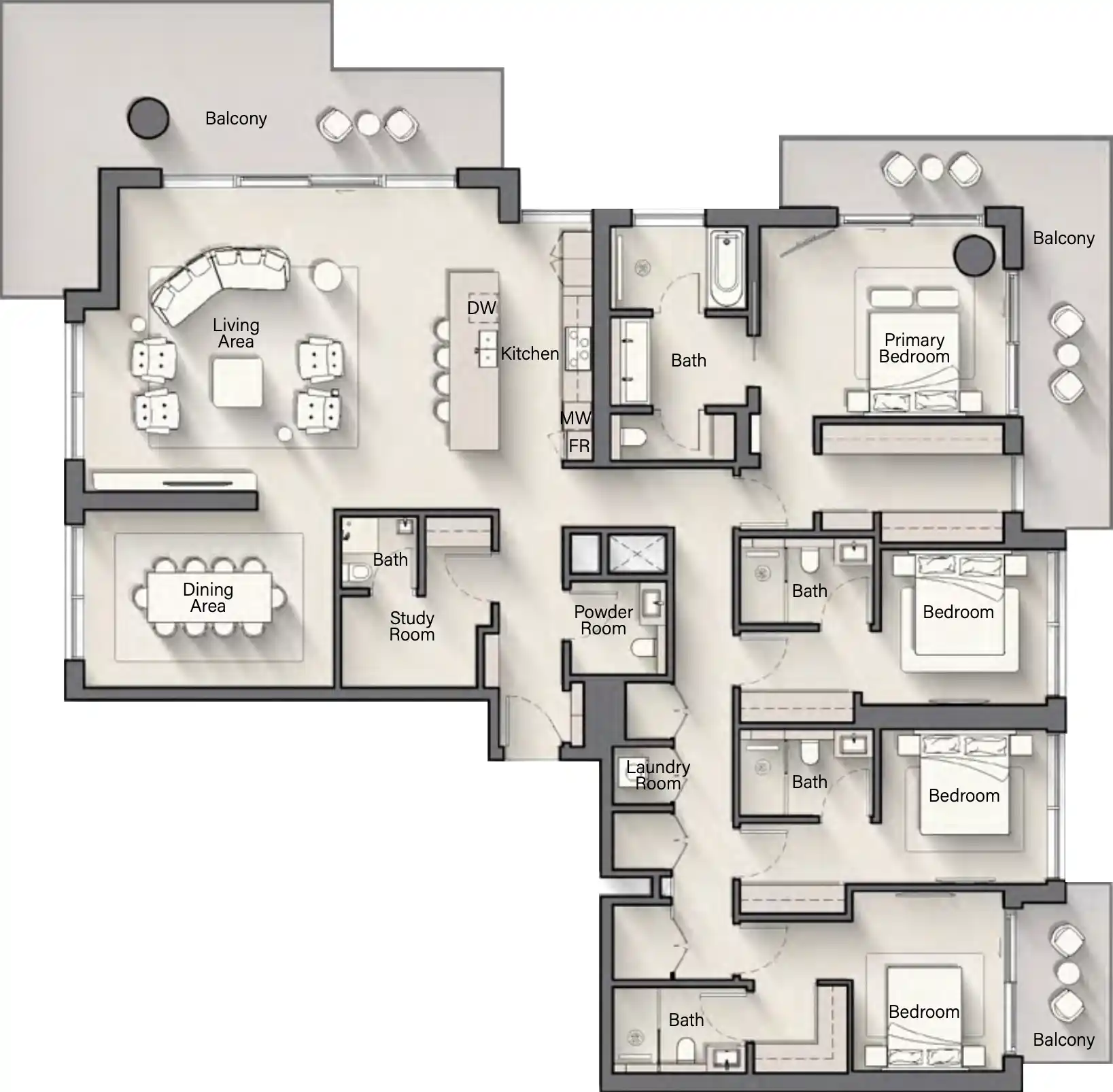 Floor Plans for Ellington Playa Del Sol in Ras Al Khaimah