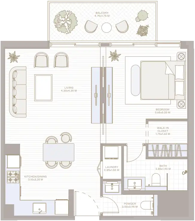 Планировка Deyaar Alder at Park Five