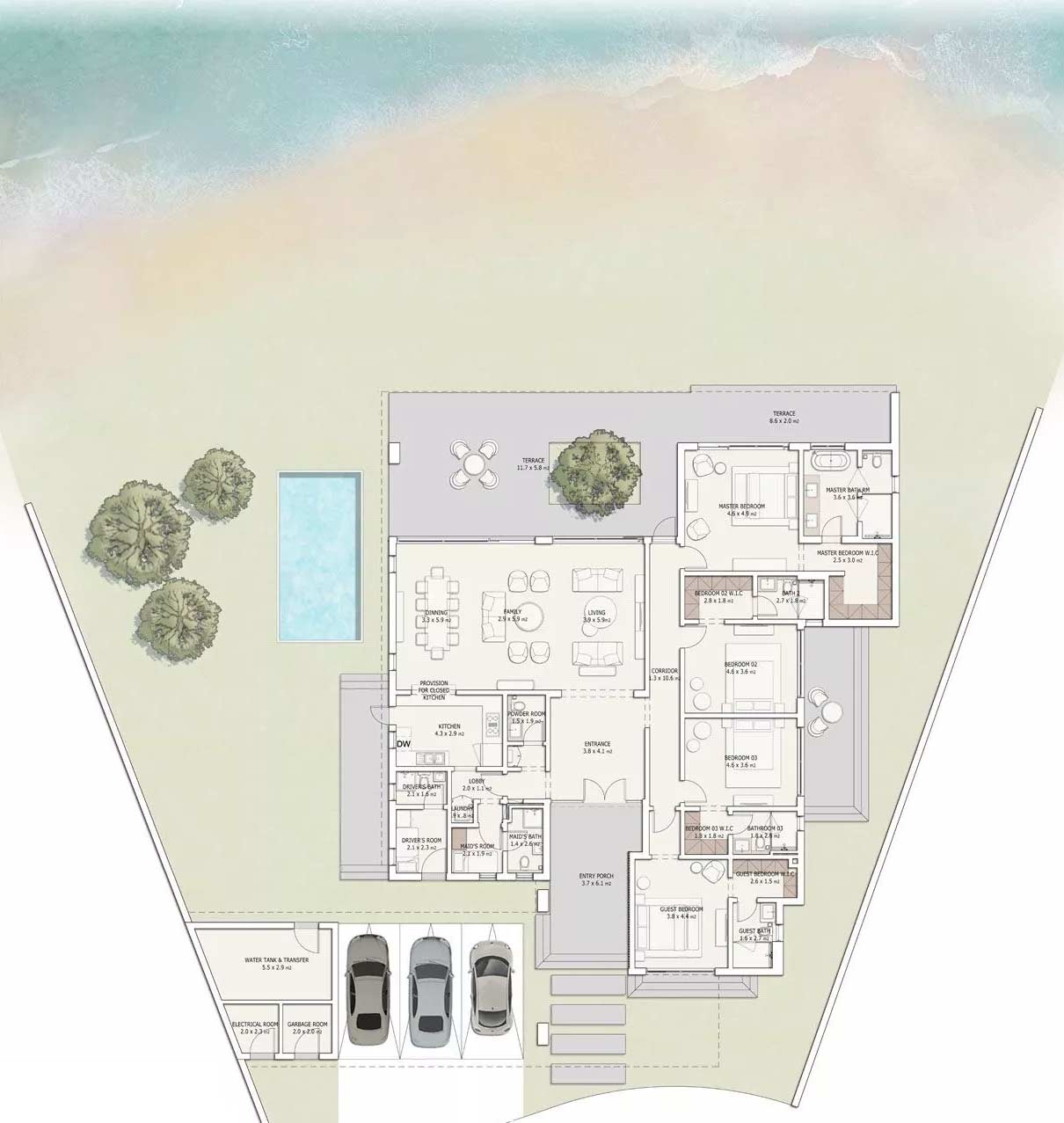 Floor Plans of Eagle Hills Ramhan Island Villas