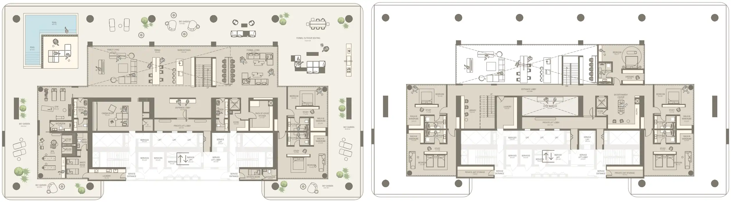 Floor Plans of The Chedi Private Residences