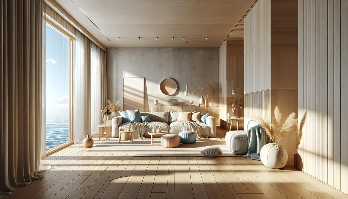 Цвета и материалы для квартиры у моря: практичный выбор без лишних затрат светлый морской интерьер с натуральными материалами