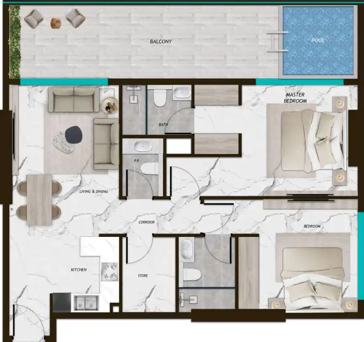 Floor Plans of Samana Parkville