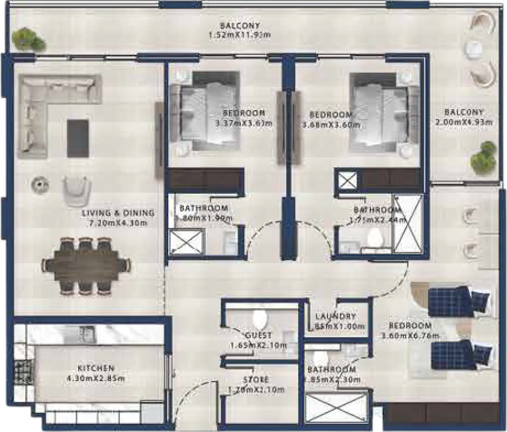 Floor Plans for Asayel Avenue at Mirdif Hills in Dubai