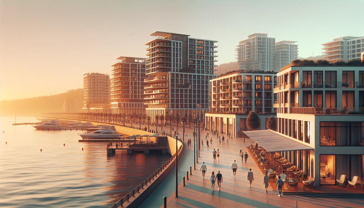 Жизнь у моря: как адаптироваться после переезда в Батуми Набережная Батуми вечером, вид на море и дома