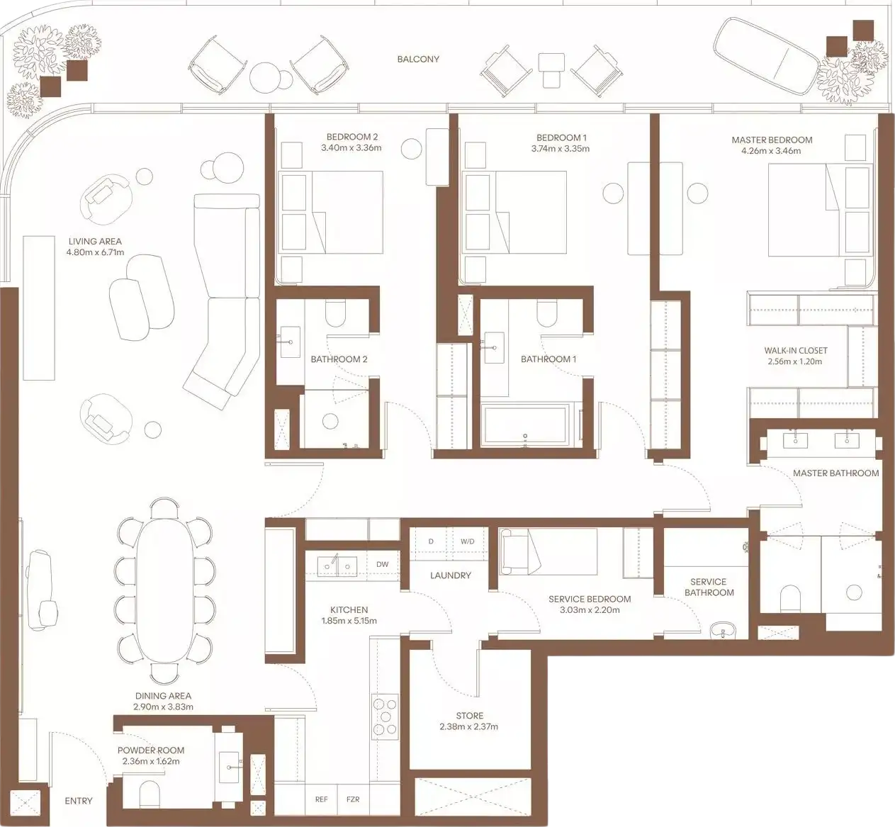 Floor Plans for Dubai Harbour Residences in Dubai