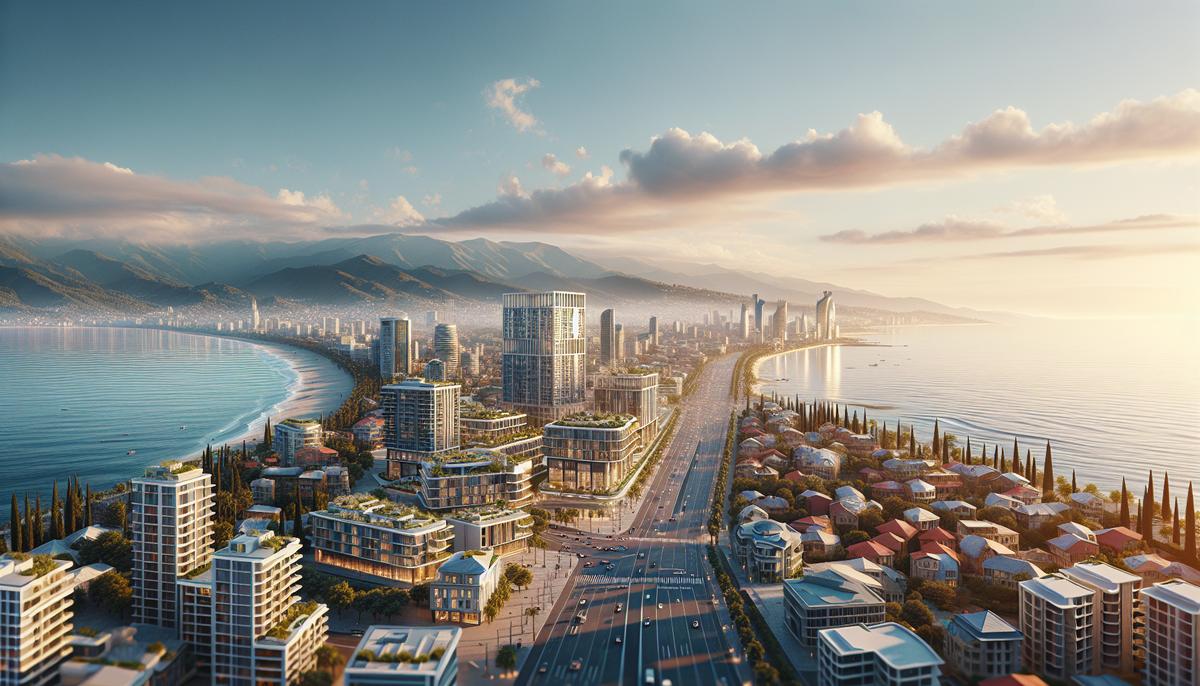 Где лучше жить в Батуми: центр, горы или побережье Вид на Батуми: центр, побережье и горы в одном кадре