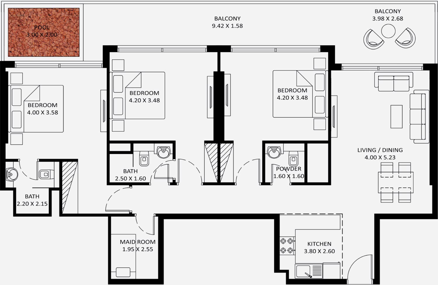 Планировки Danube Diamondz JLT