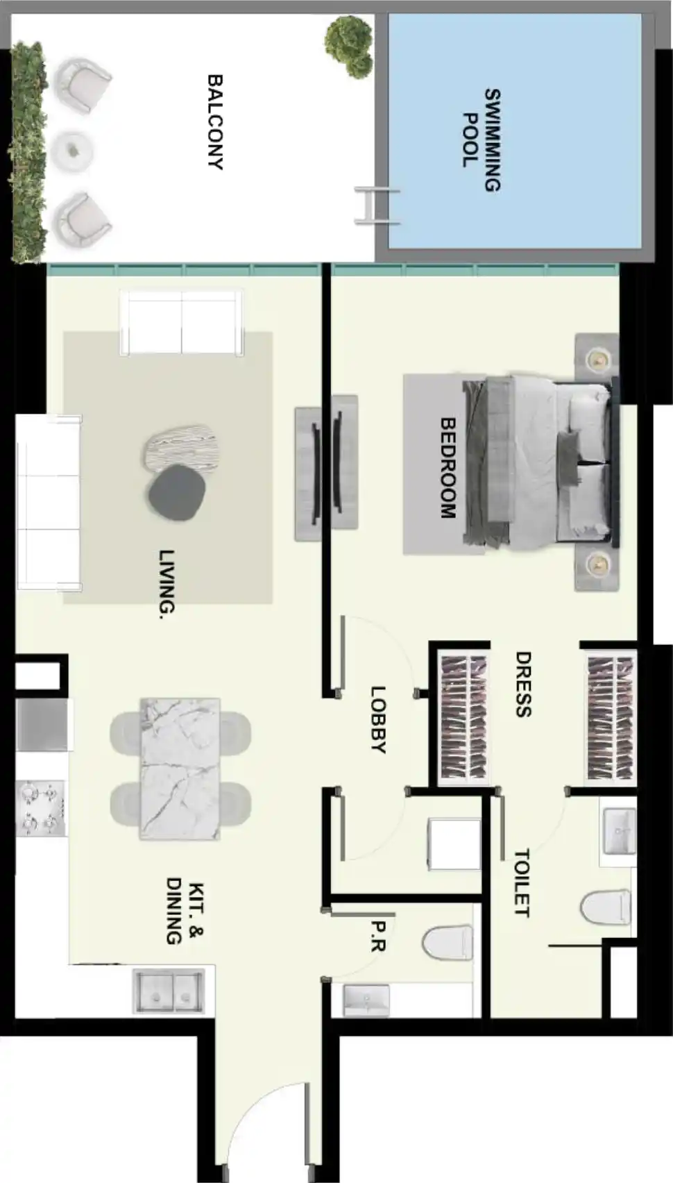 Floor Plans for Samana Park Meadows in Dubai