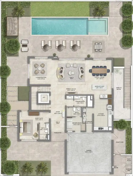 Floor Plans of Emaar Oasis Address Branded Villas