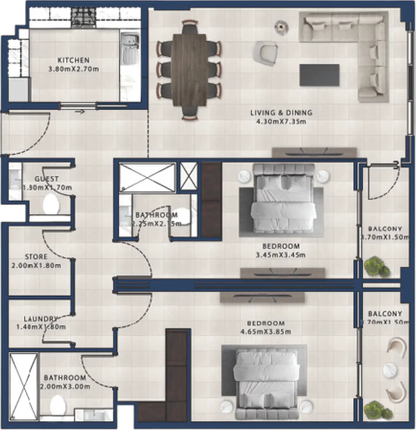 Floor Plans for Asayel Avenue at Mirdif Hills in Dubai